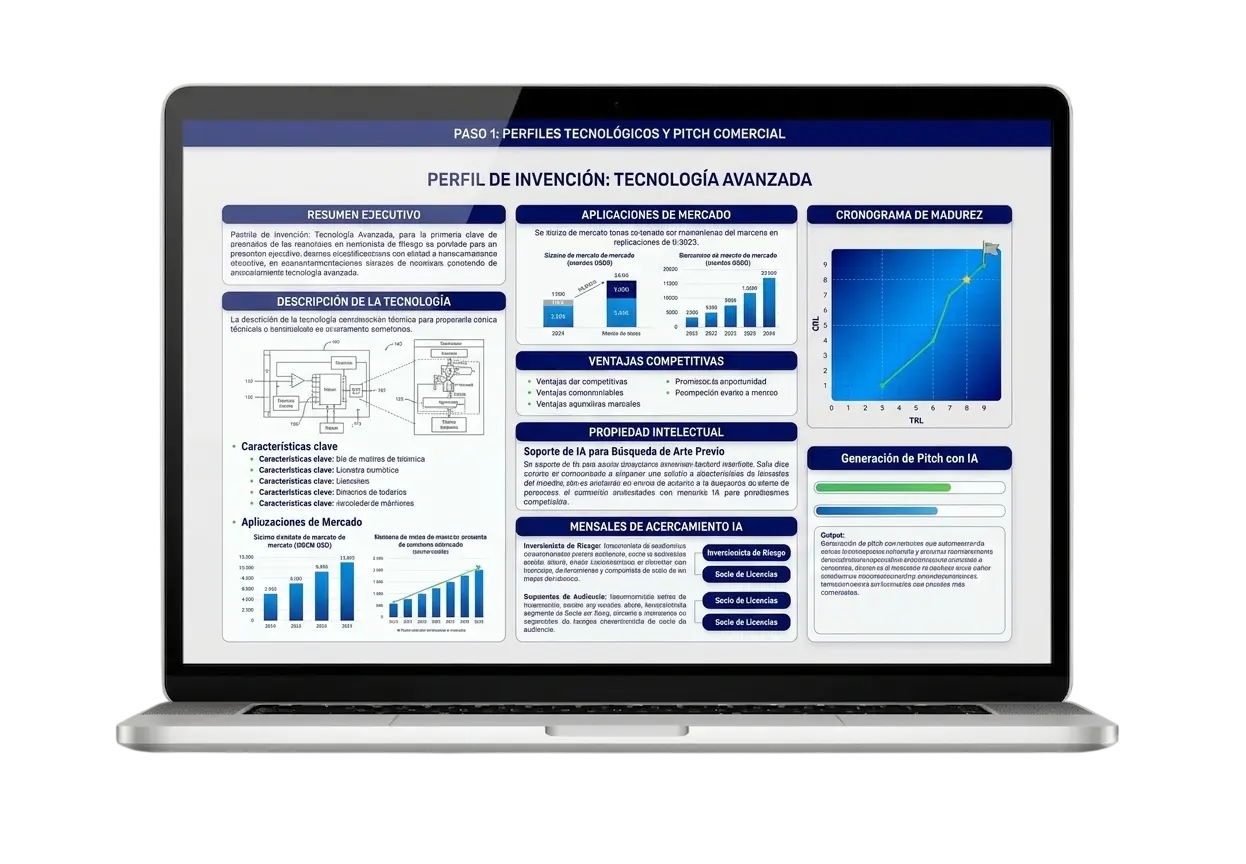 Elaboramos los perfiles tecnológicos y el pitch comercial